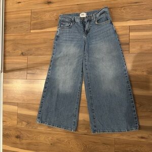 Wide-Leg Blue Jeans B